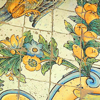 Fiori Pavimento Di Maiolica