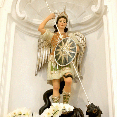 Statua Arcangelo San Michele Chiesa Della Madonna Del Carmine Putignano